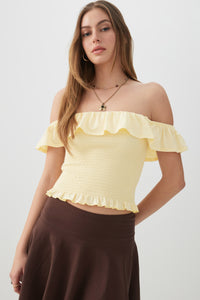 Smocked Off-Shoulder Top