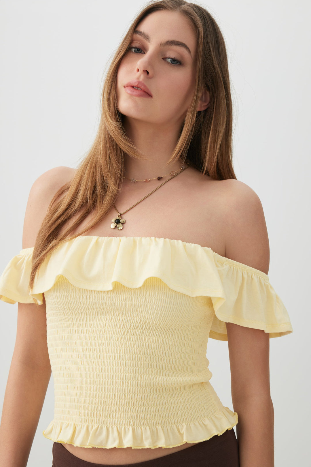 Smocked Off-Shoulder Top