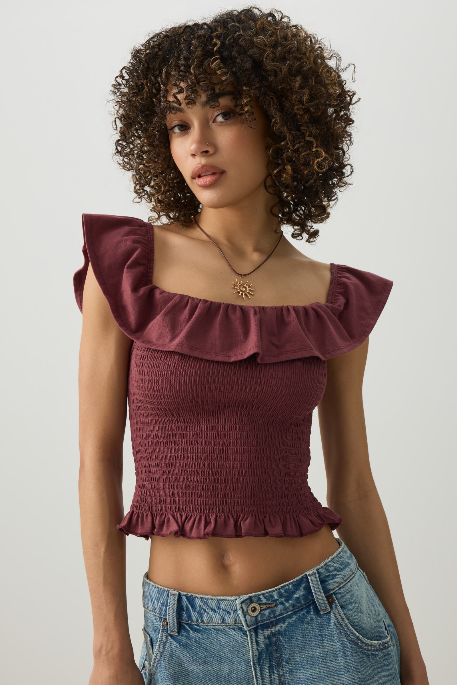 【専用】Overdue flair special smocked top Smocked Off-Shoulder Top – Ardene