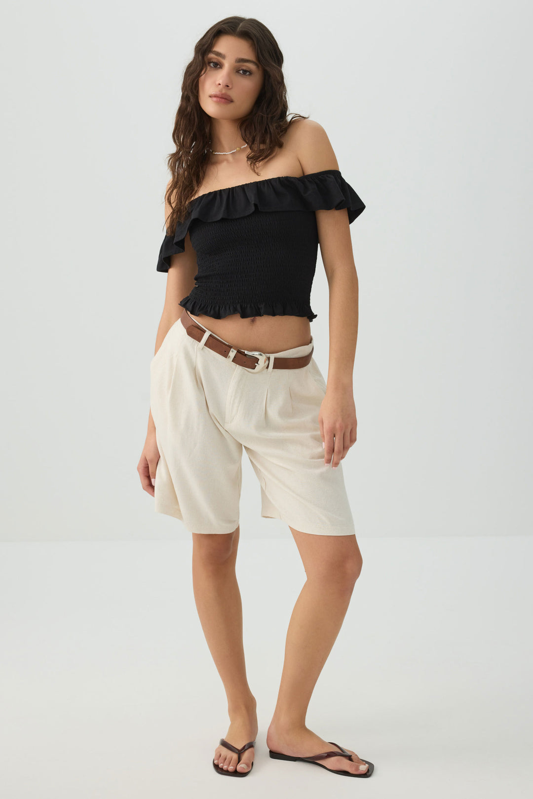 Smocked Off-Shoulder Top