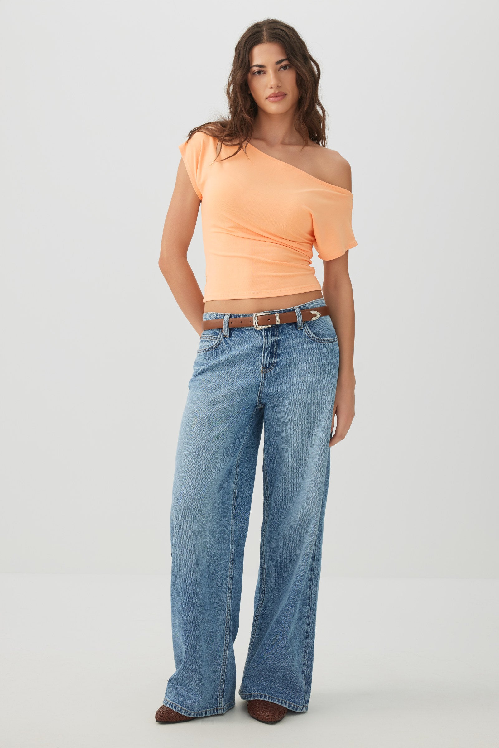 新品CLANE ASYMMETRY SHOULDER POINT TOPS CLANE（クラネ）の「ASYMMETRY SHOULDER POINT TOPS（Tシャツ