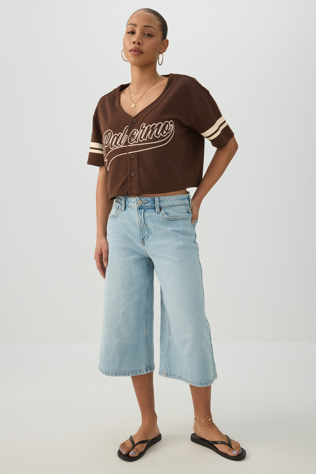 T-shirt de baseball en maille