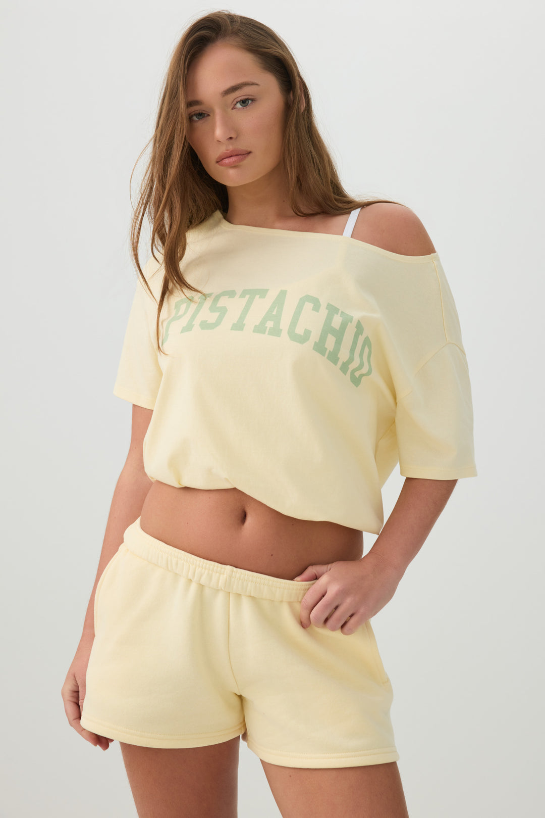 Long Oversized Off Shoulder Graphic T-shirt