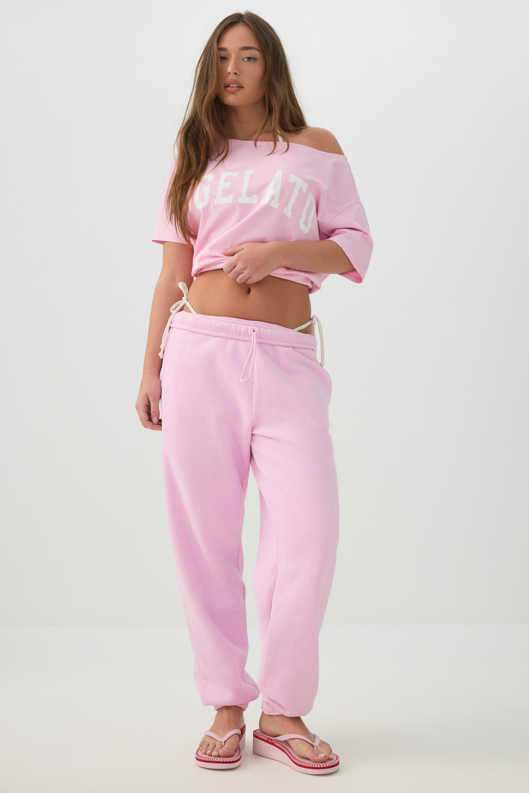 Long Oversized Off Shoulder Graphic T-shirt