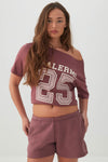 Long Oversized Off Shoulder Graphic T-shirt