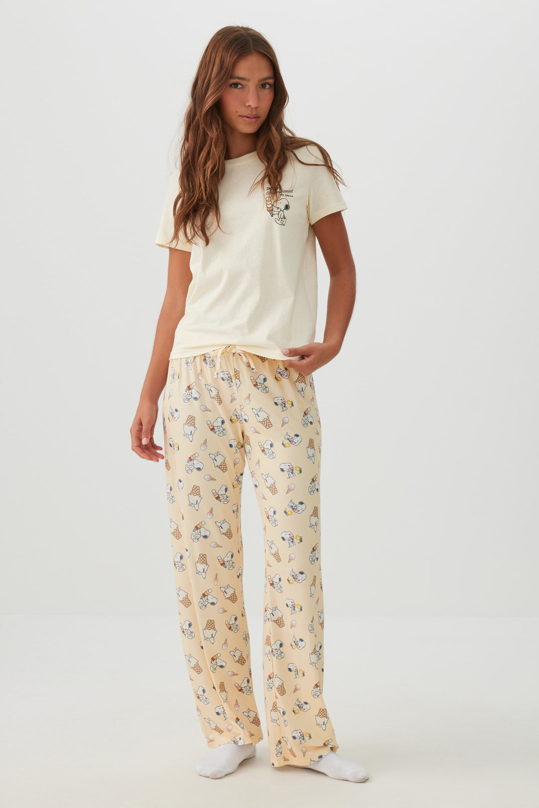 Pantalon de pyjama jambe droite