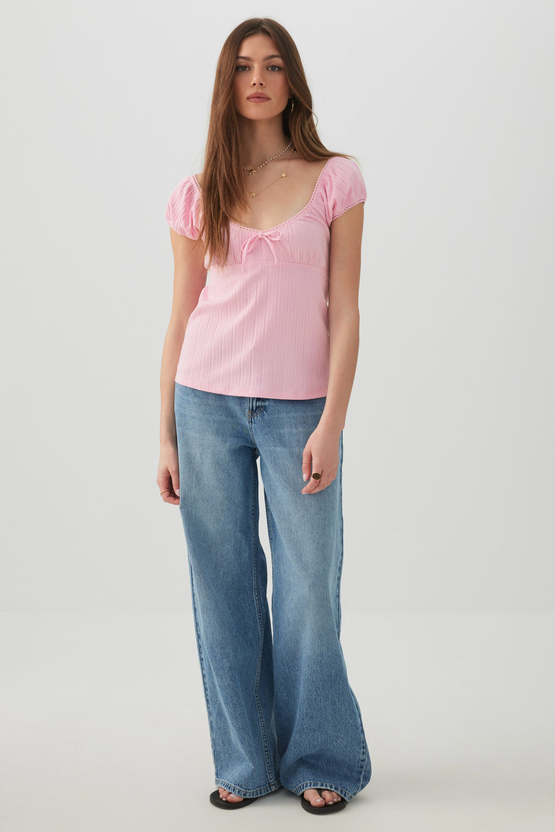 Textured A-Line Knit Top