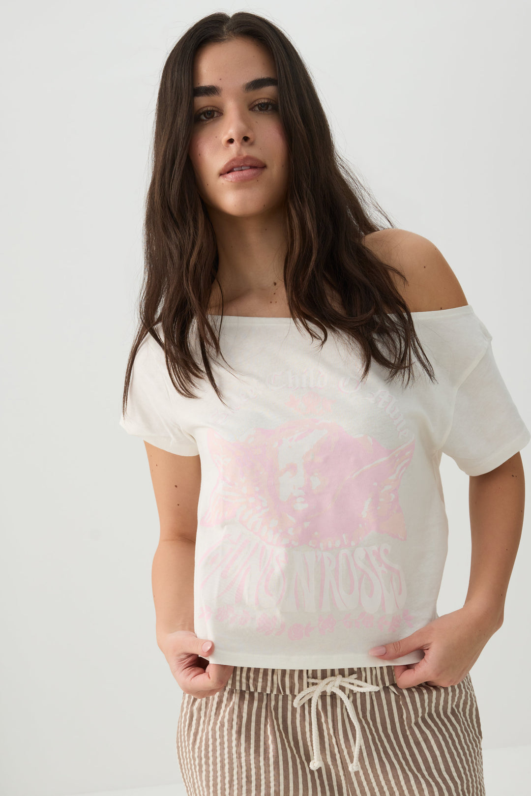 Guns 'N Roses Off-Shoulder T-Shirt