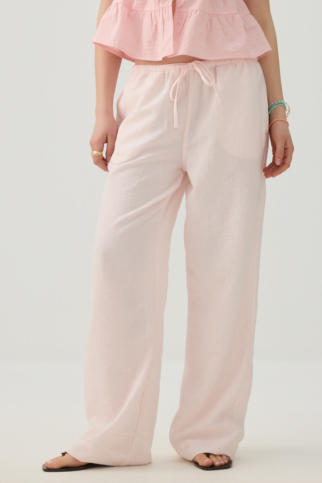 Mid Rise Wide Leg Pants