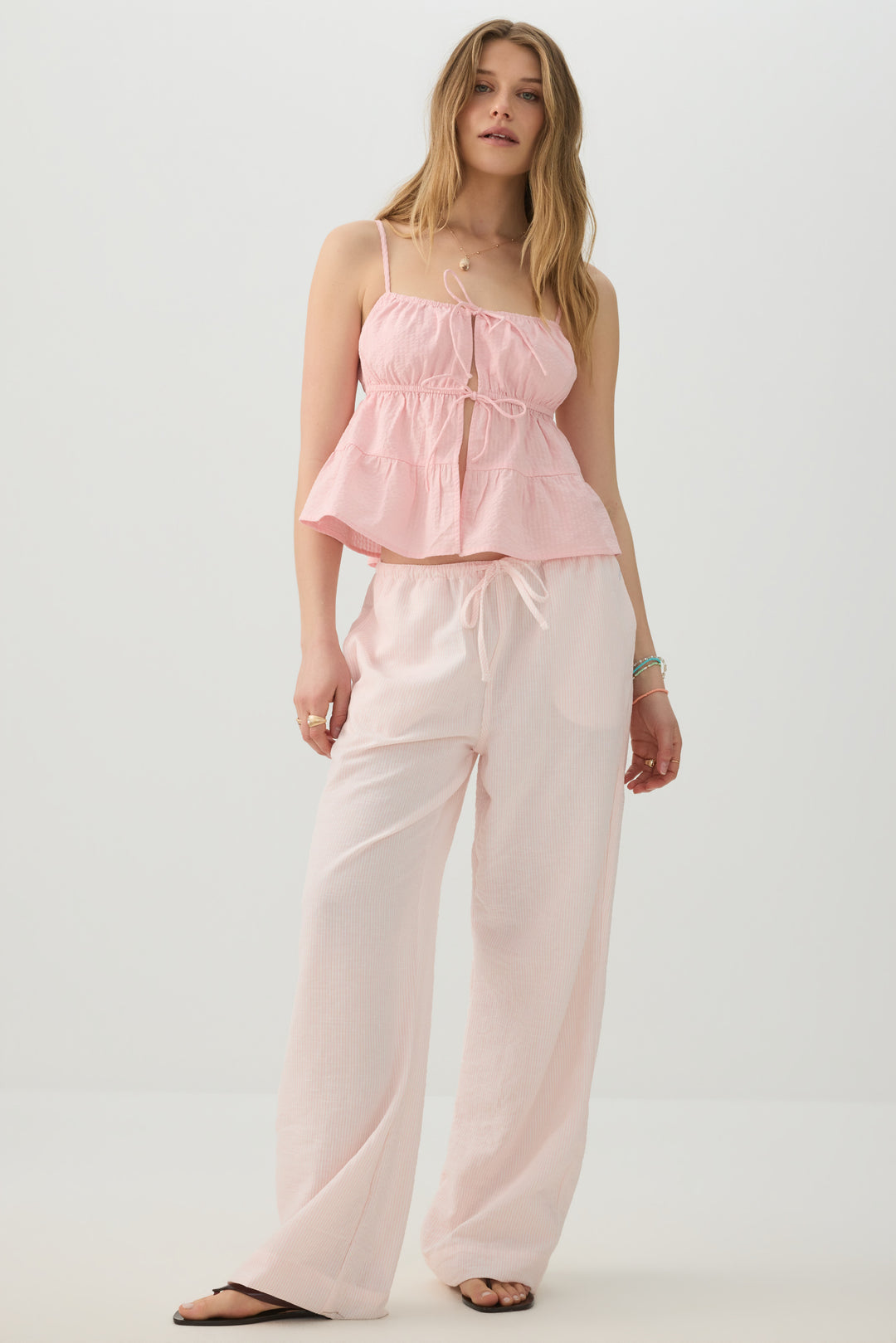 Mid Rise Wide Leg Pants