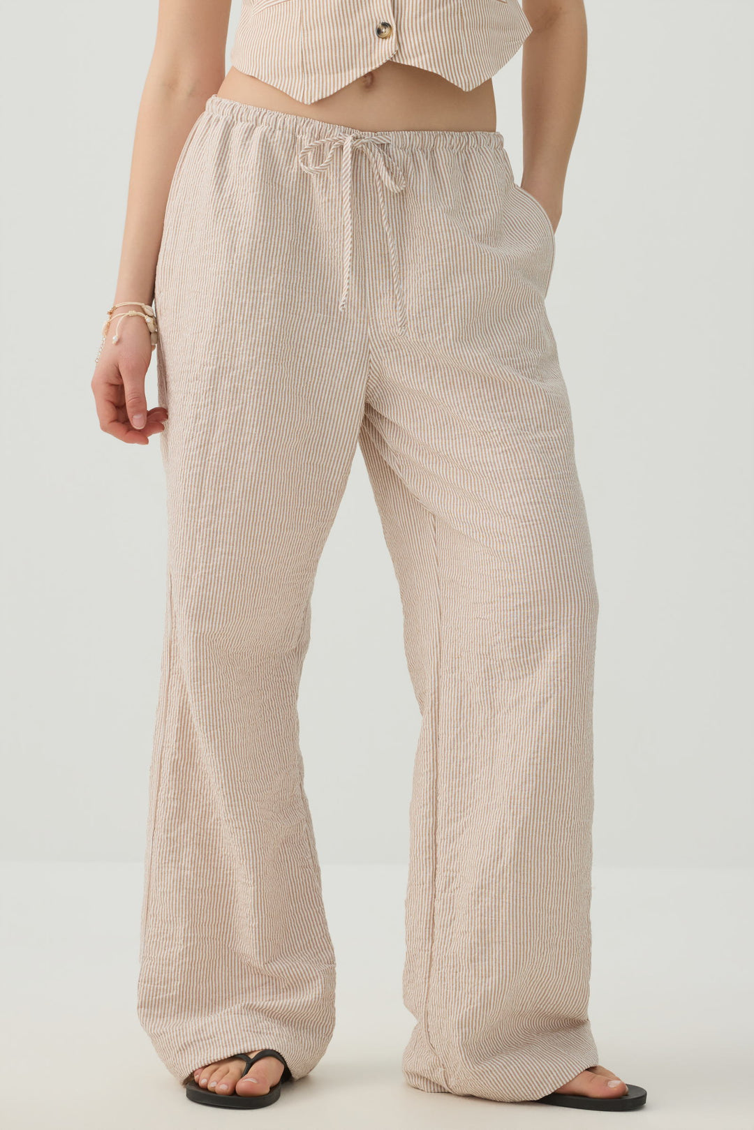 Mid Rise Wide Leg Pants