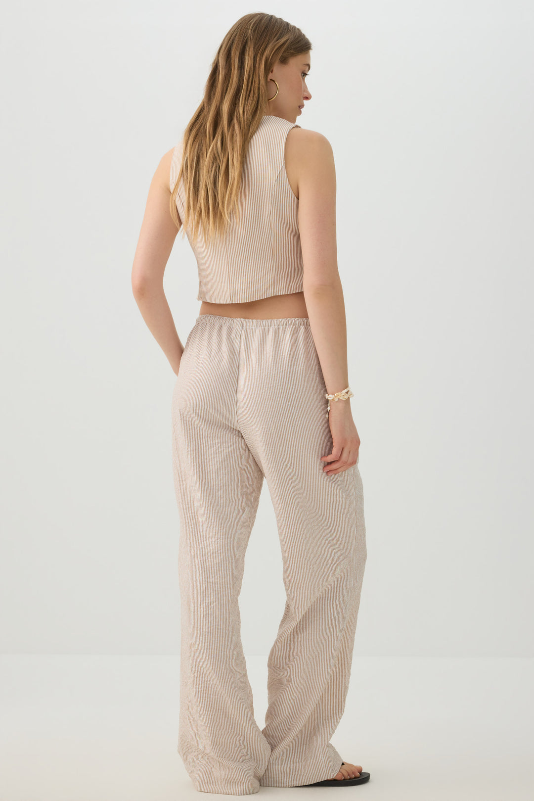Mid Rise Wide Leg Pants