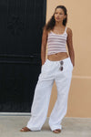 Mid Rise Wide Leg Pants