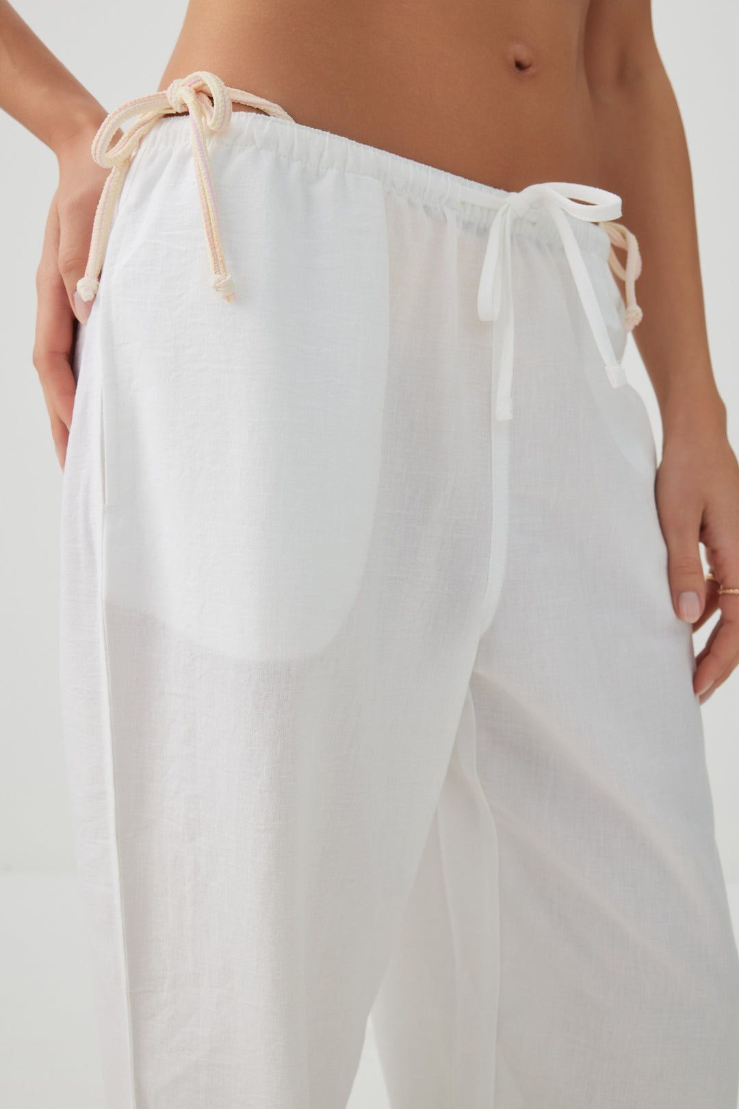 Mid Rise Wide Leg Pants