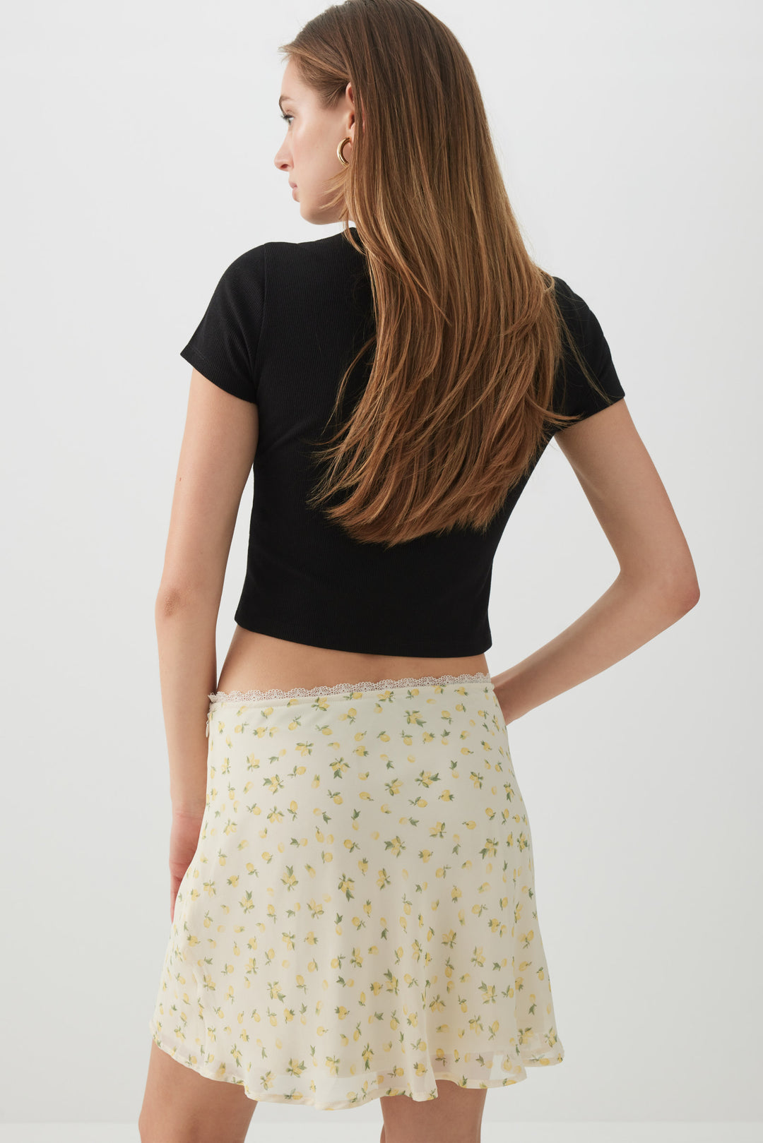 Chiffon A-Line Mini Skirt