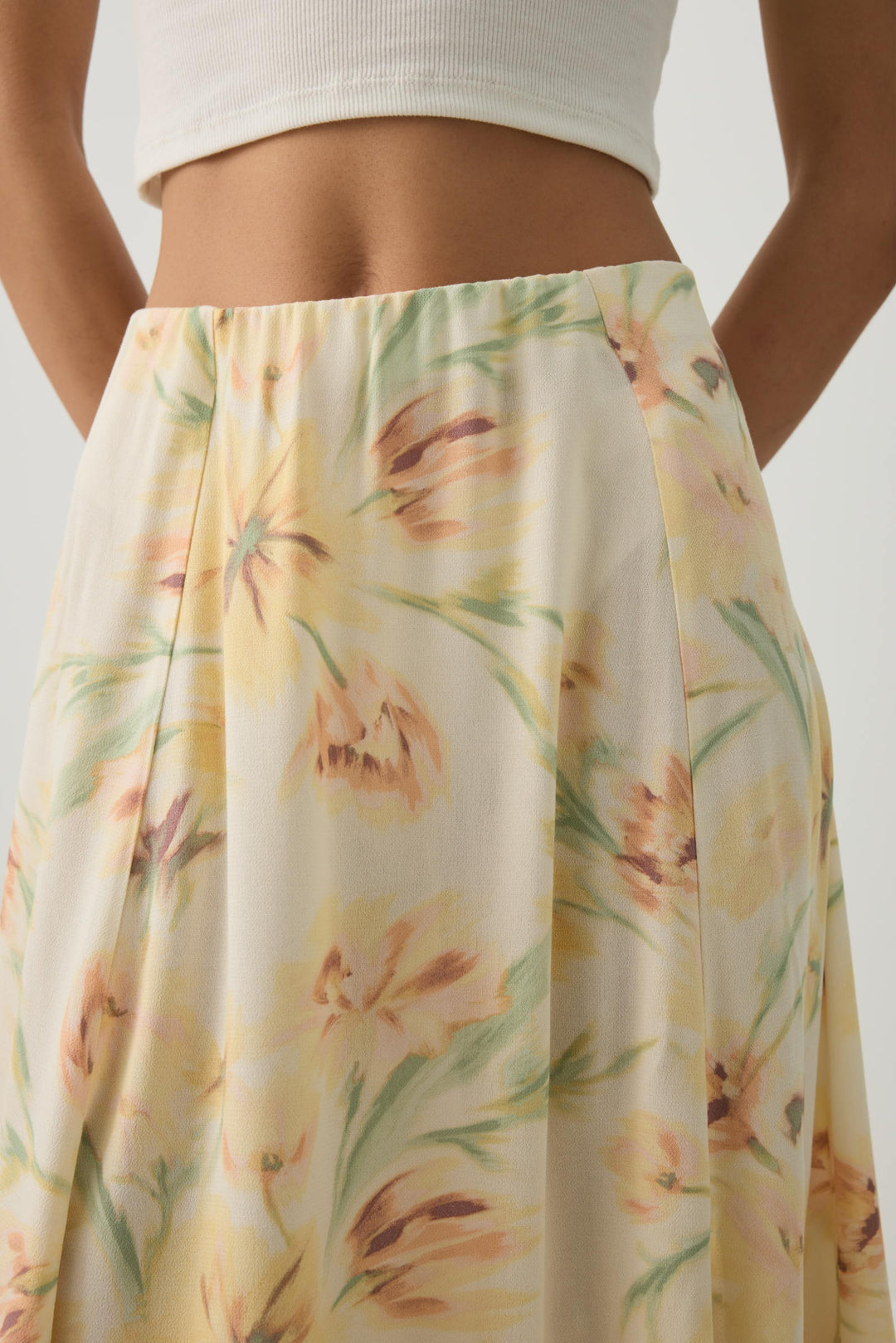 Midi A-Line Skirt with Slit