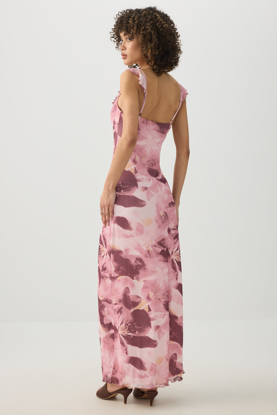 Floral Maxi Tie Front Dress