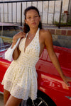 Printed Woven Halter Romper