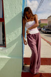 Mid Rise Pull On Wide Leg Pant