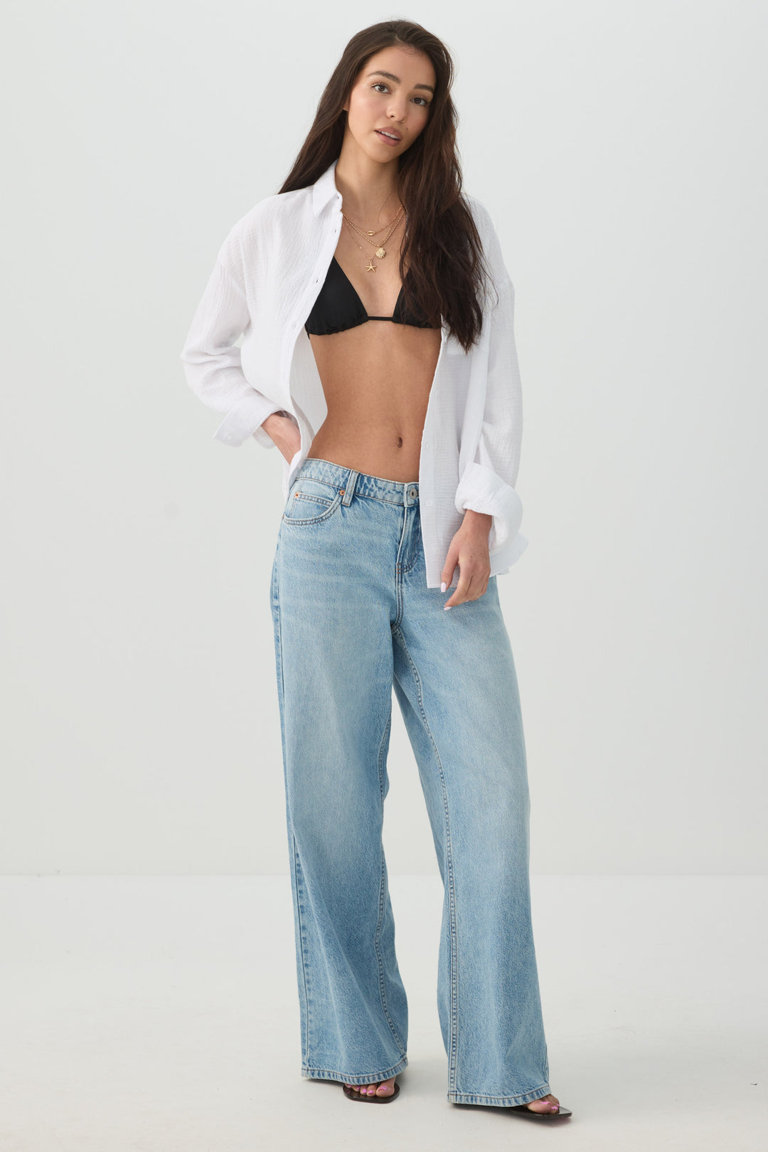 Gauze Button Up Shirt