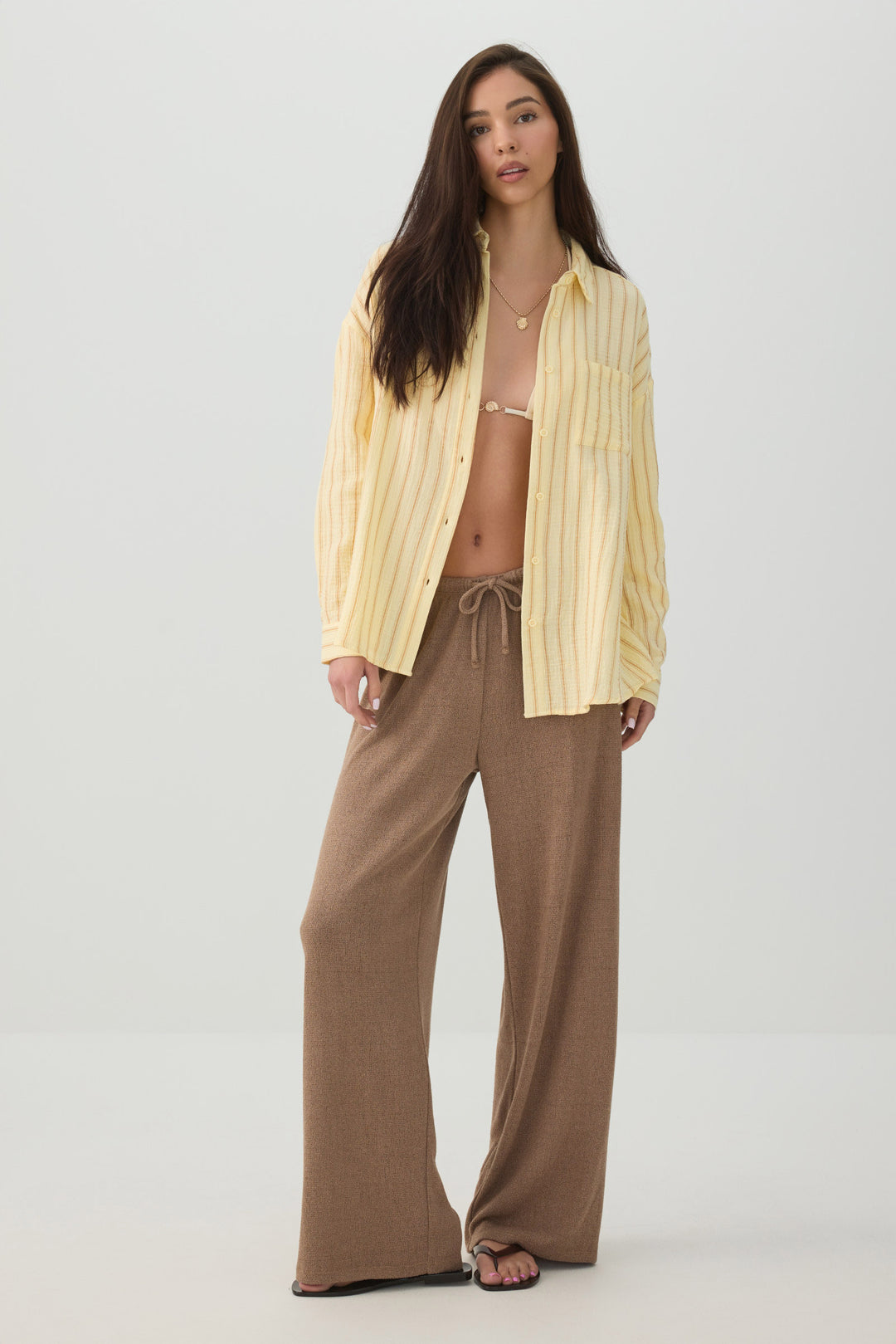 Gauze Button Up Shirt