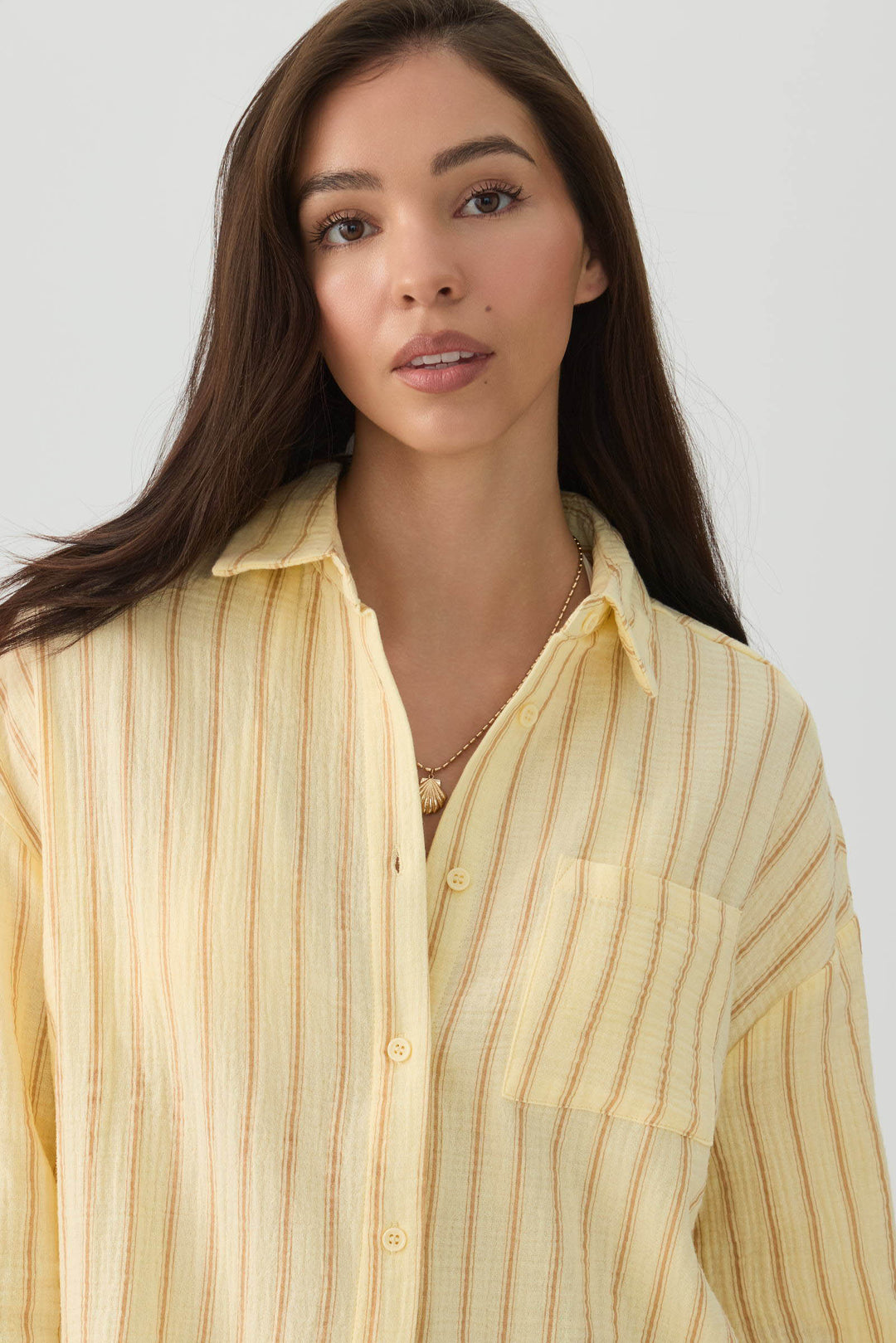 Gauze Button Up Shirt