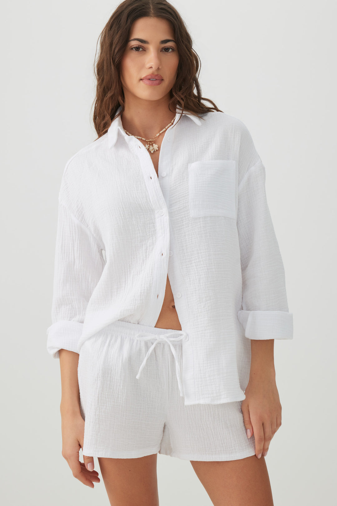 Woven Mid Rise Shorts