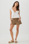 Woven Mid Rise Shorts