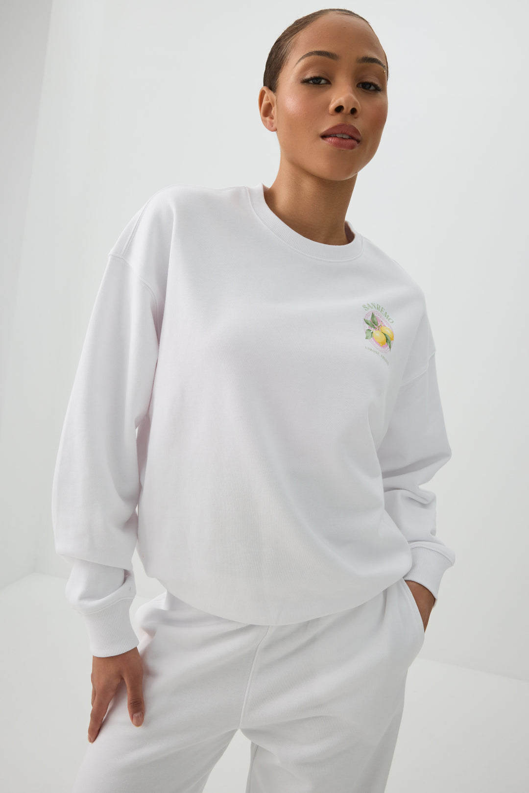 French Terry Crew Neck Sweatshirt