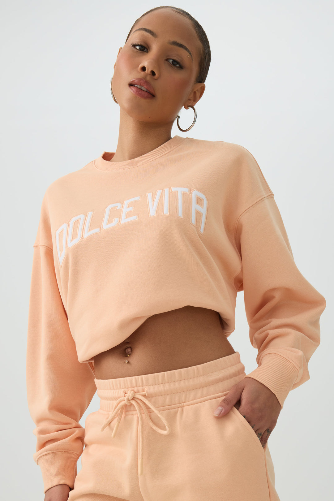 French Terry Crew Neck Sweatshirt