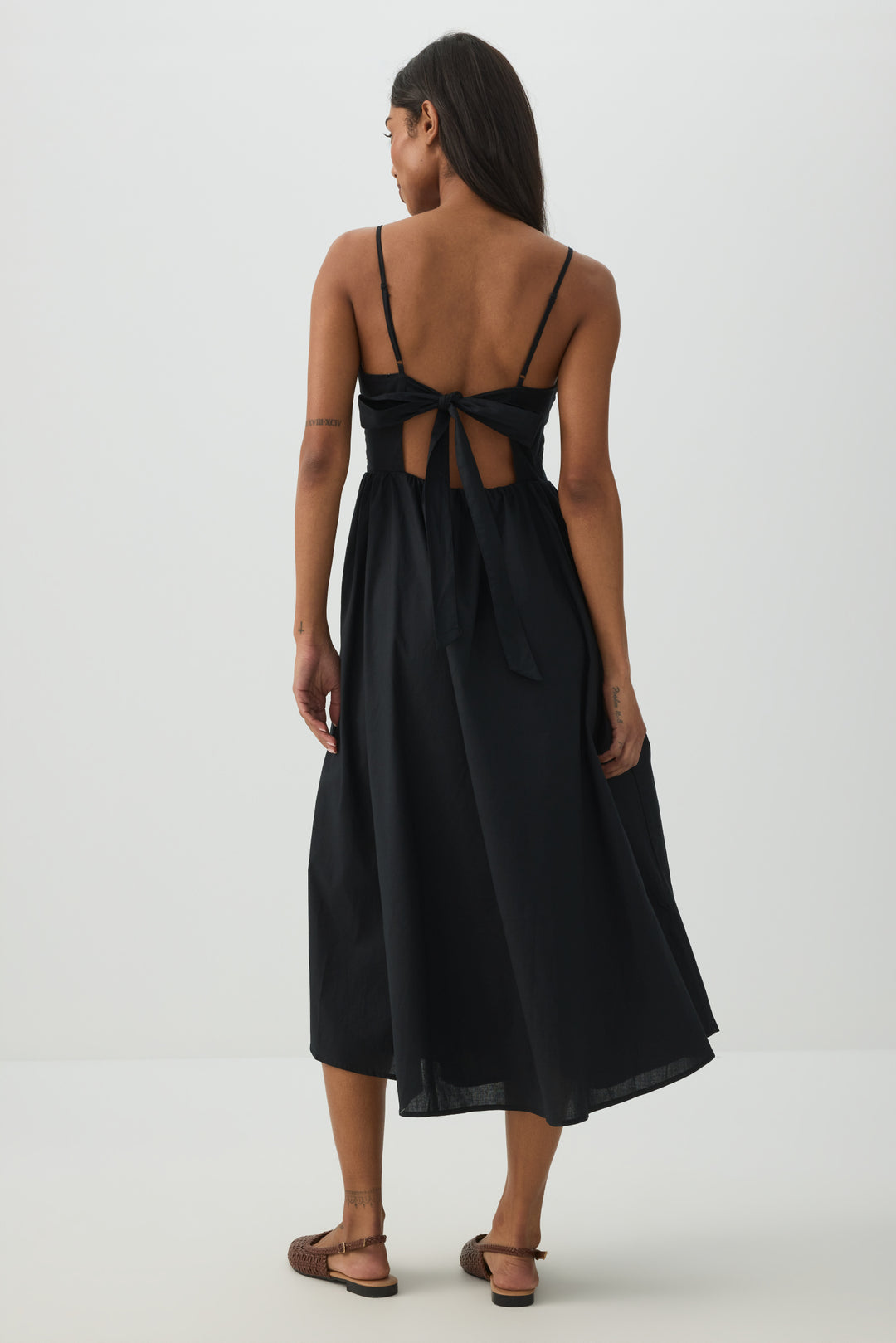 Poplin Sweetheart Midi Dress