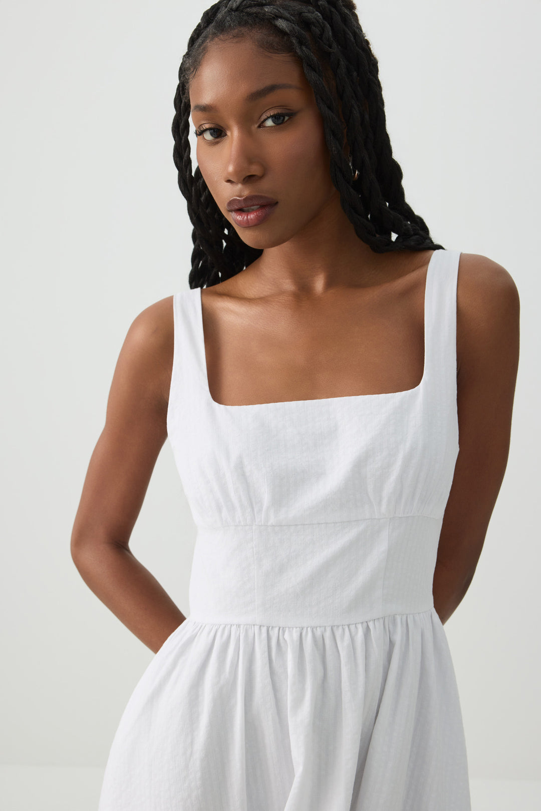 Square Neck Midi Dress