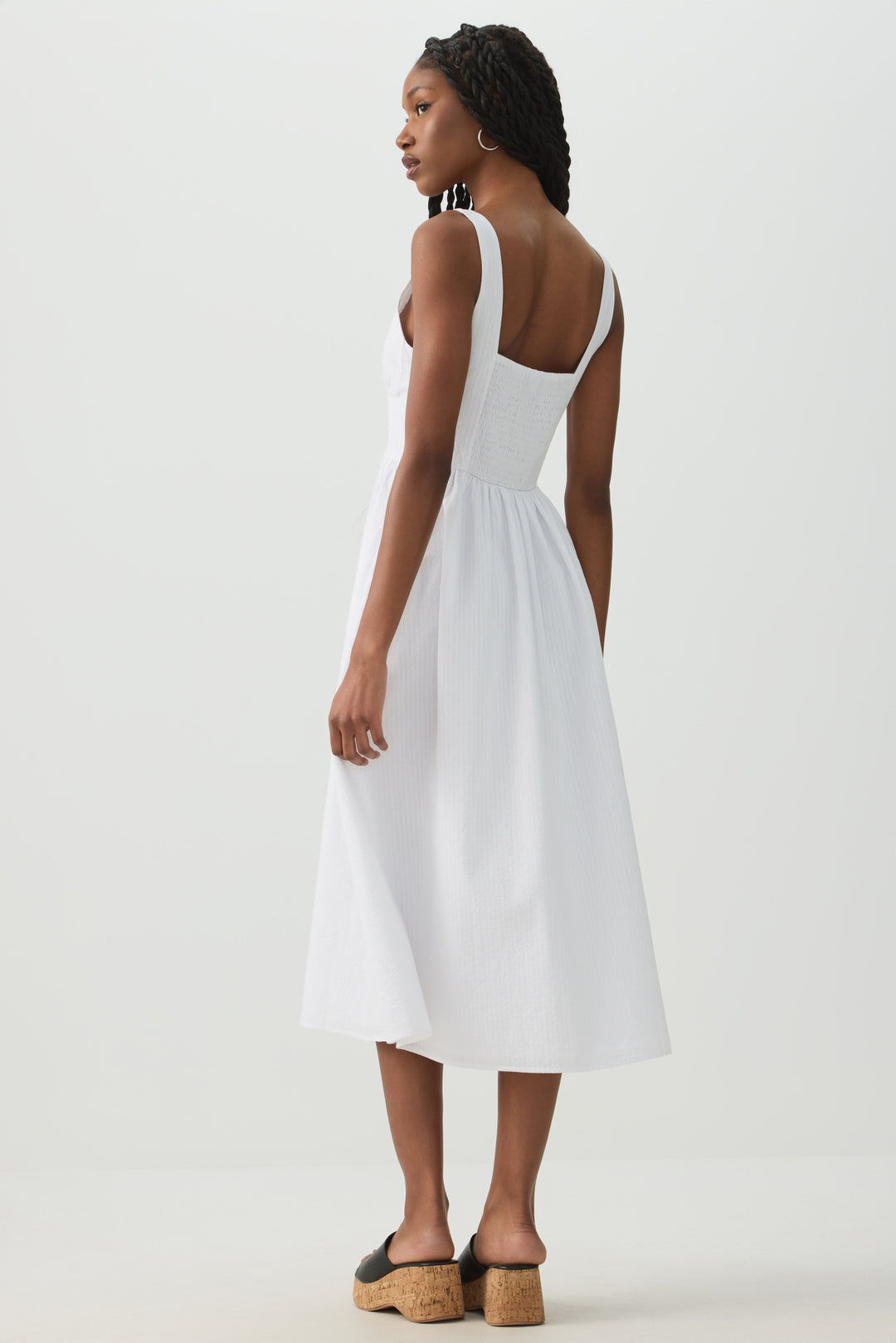 Square Neck Midi Dress