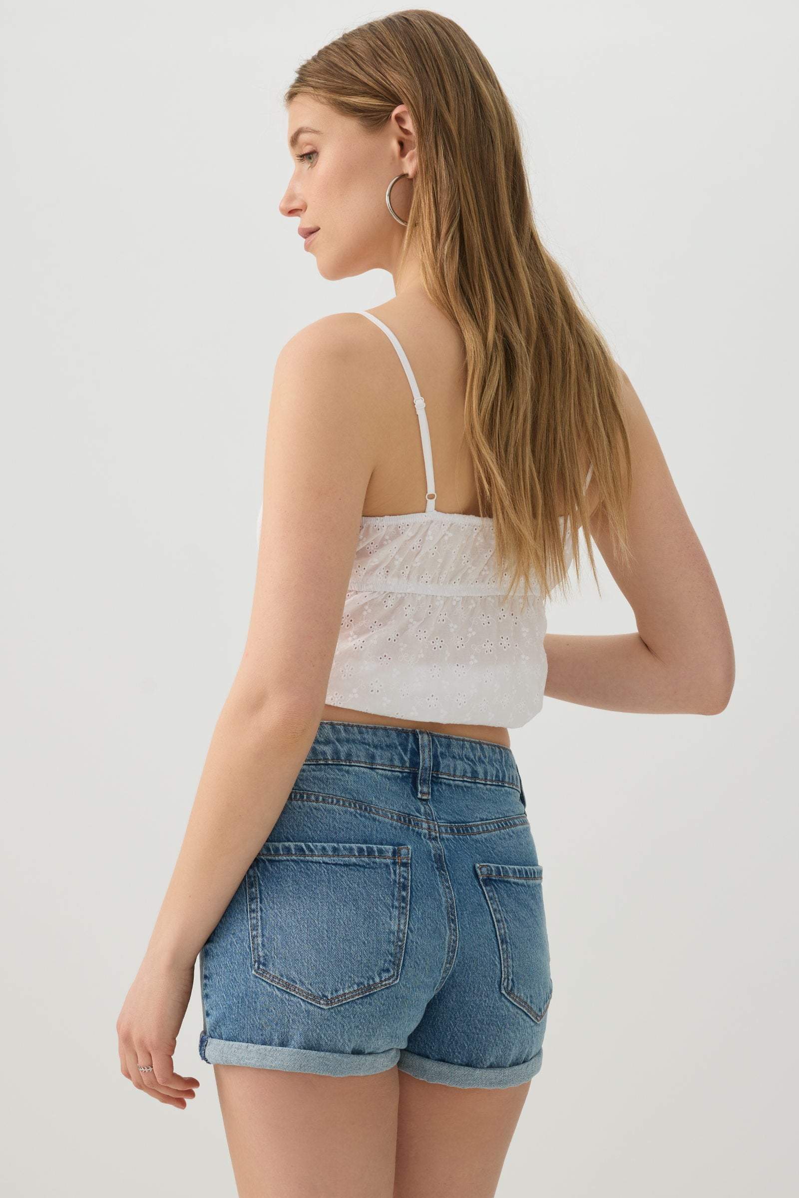 High Rise Stretch Denim Shorts – Ardene