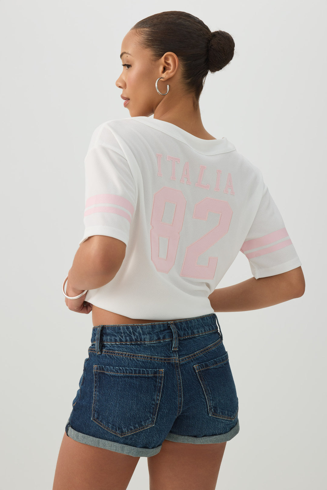 Low Rise Stretch Denim Shorts