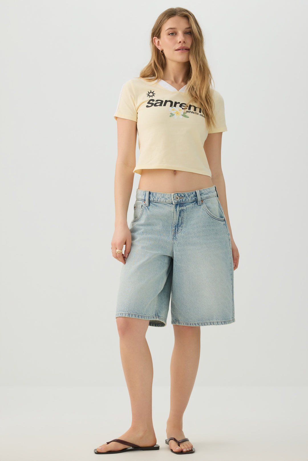 Low Rise Denim Jorts