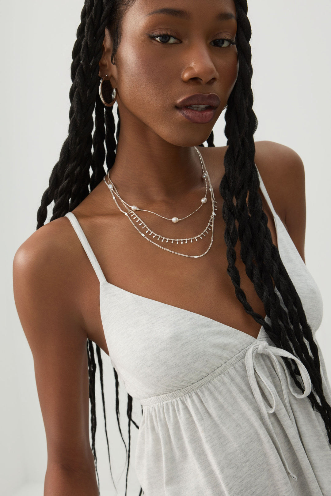 Plunge Babydoll Tank Top