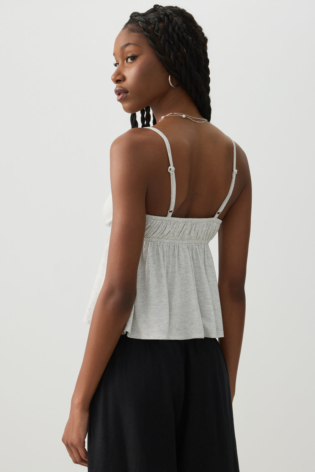 Plunge Babydoll Tank Top