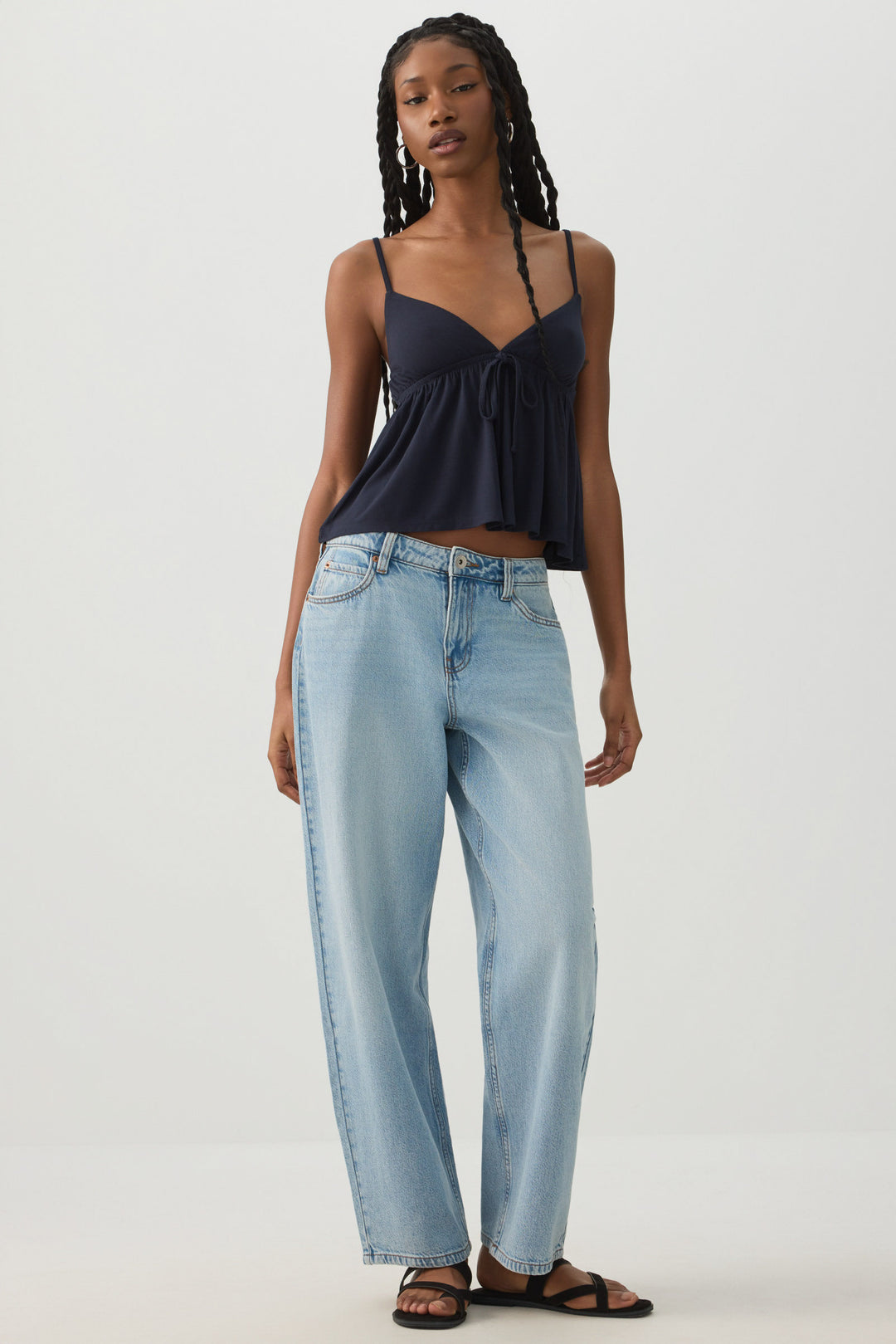 Plunge Babydoll Tank Top