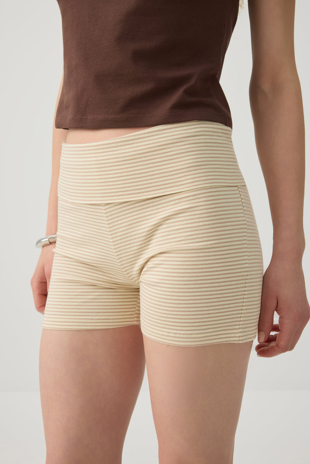 Mini Fold Over Biker Shorts