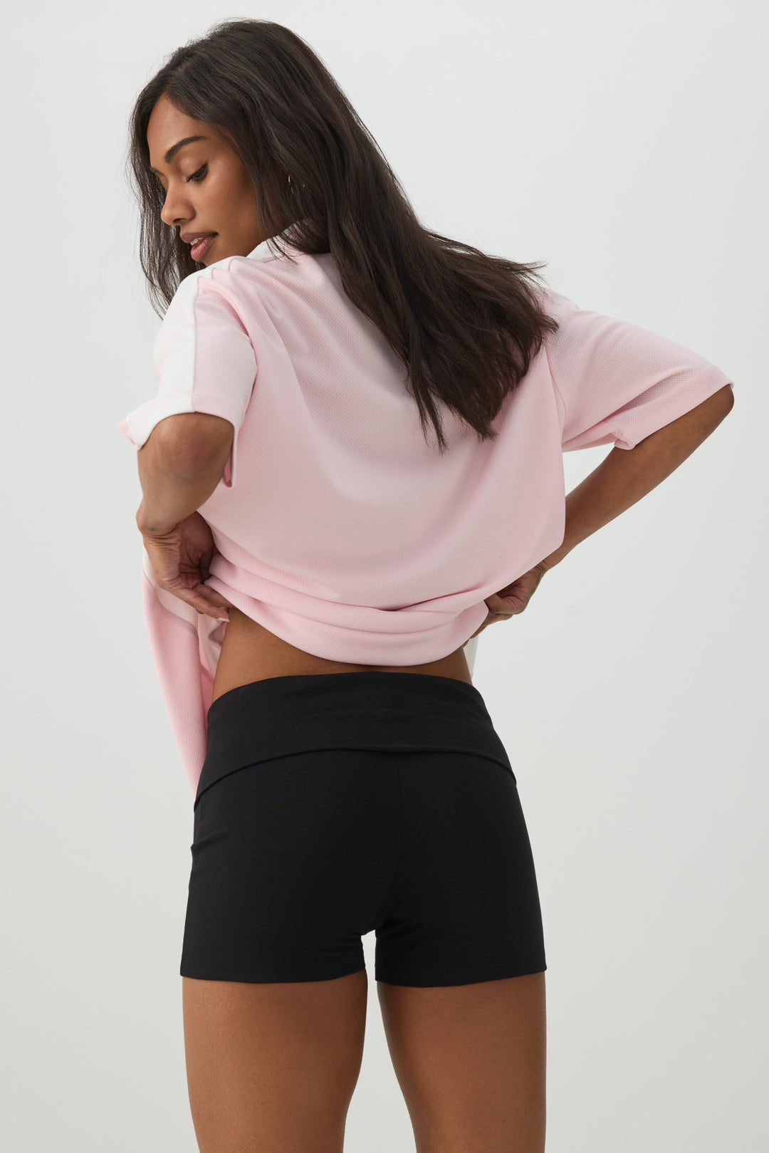 Mini Fold Over Biker Shorts