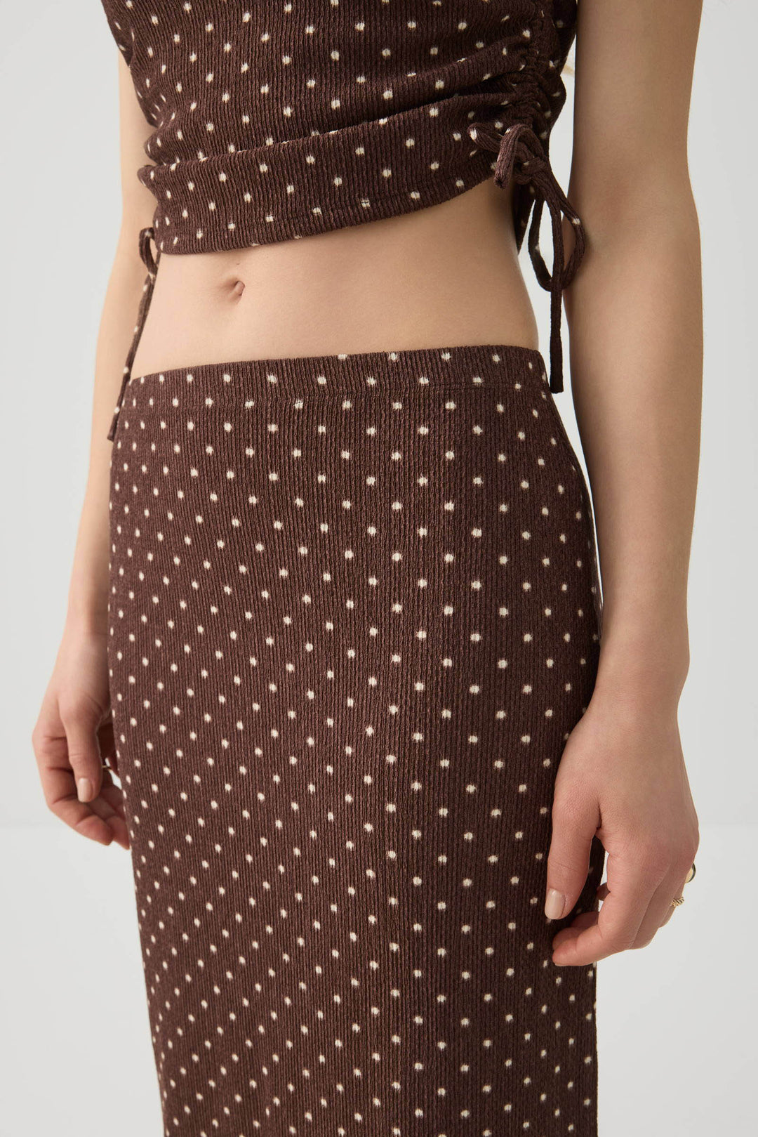 Textured Knit Maxi Skirt