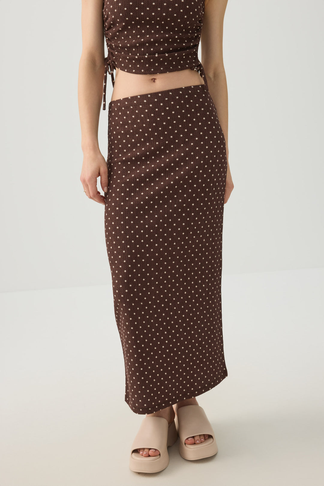 Textured Knit Maxi Skirt