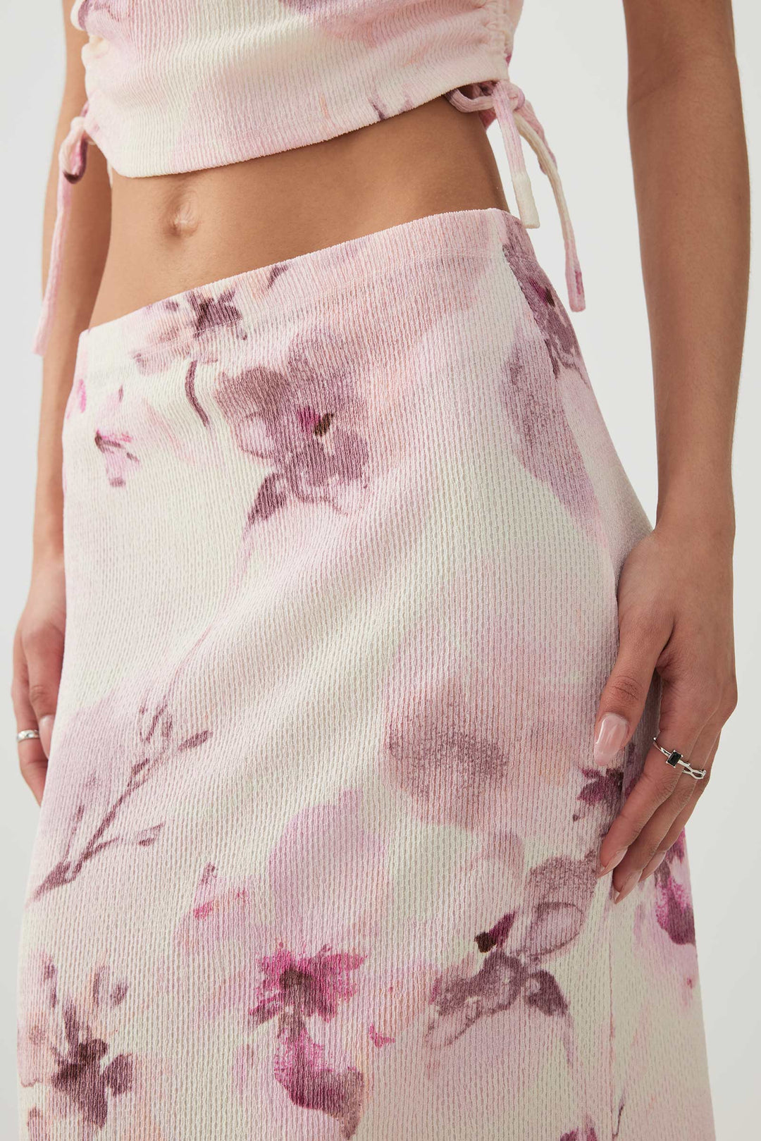 Textured Knit Maxi Skirt