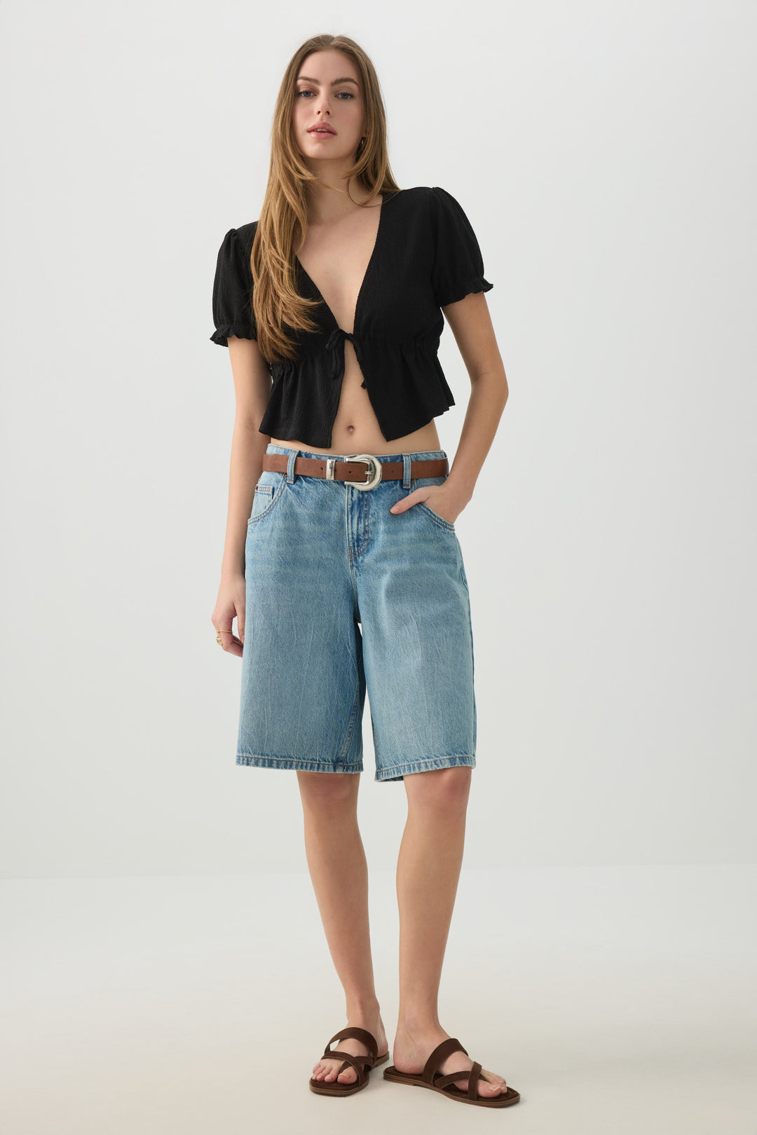 Tie Front Cropped Cardi