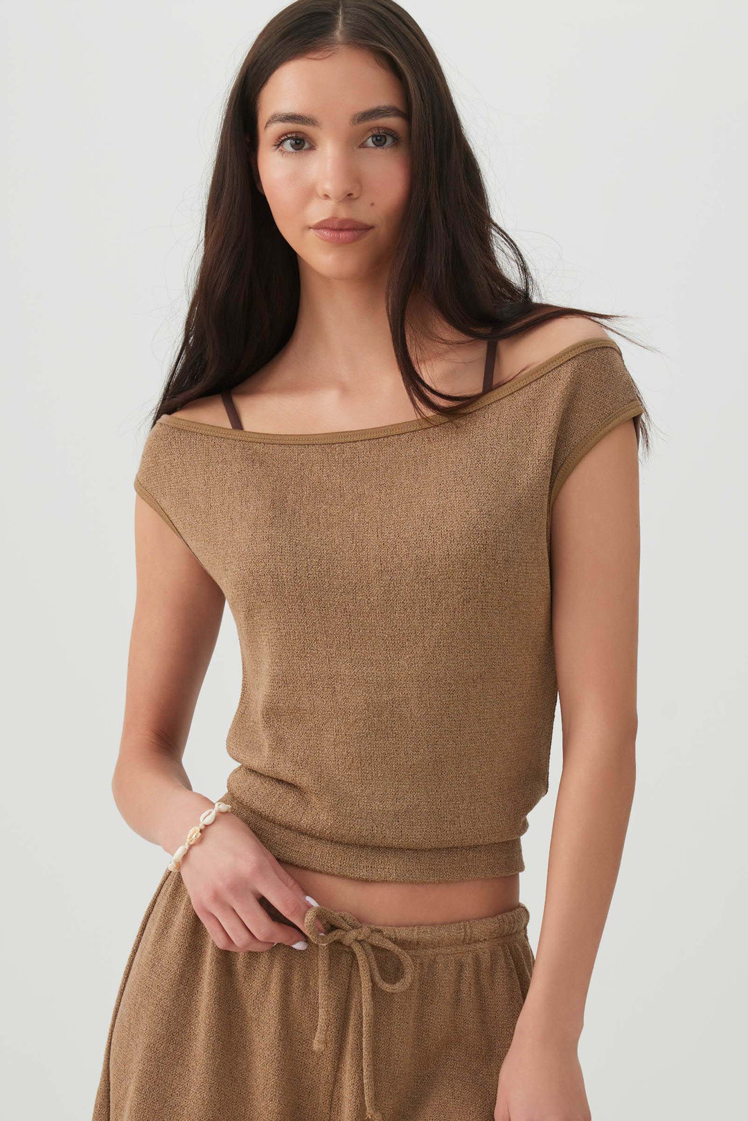 Off Shoulder Knit Top