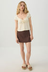 Textured Knit Mini Skort