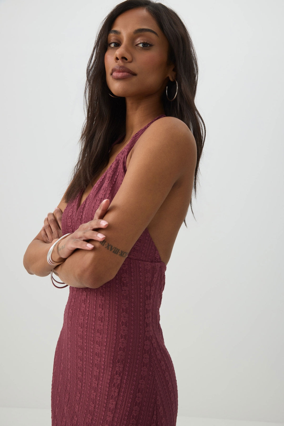 Lace Halter Maxi Dress