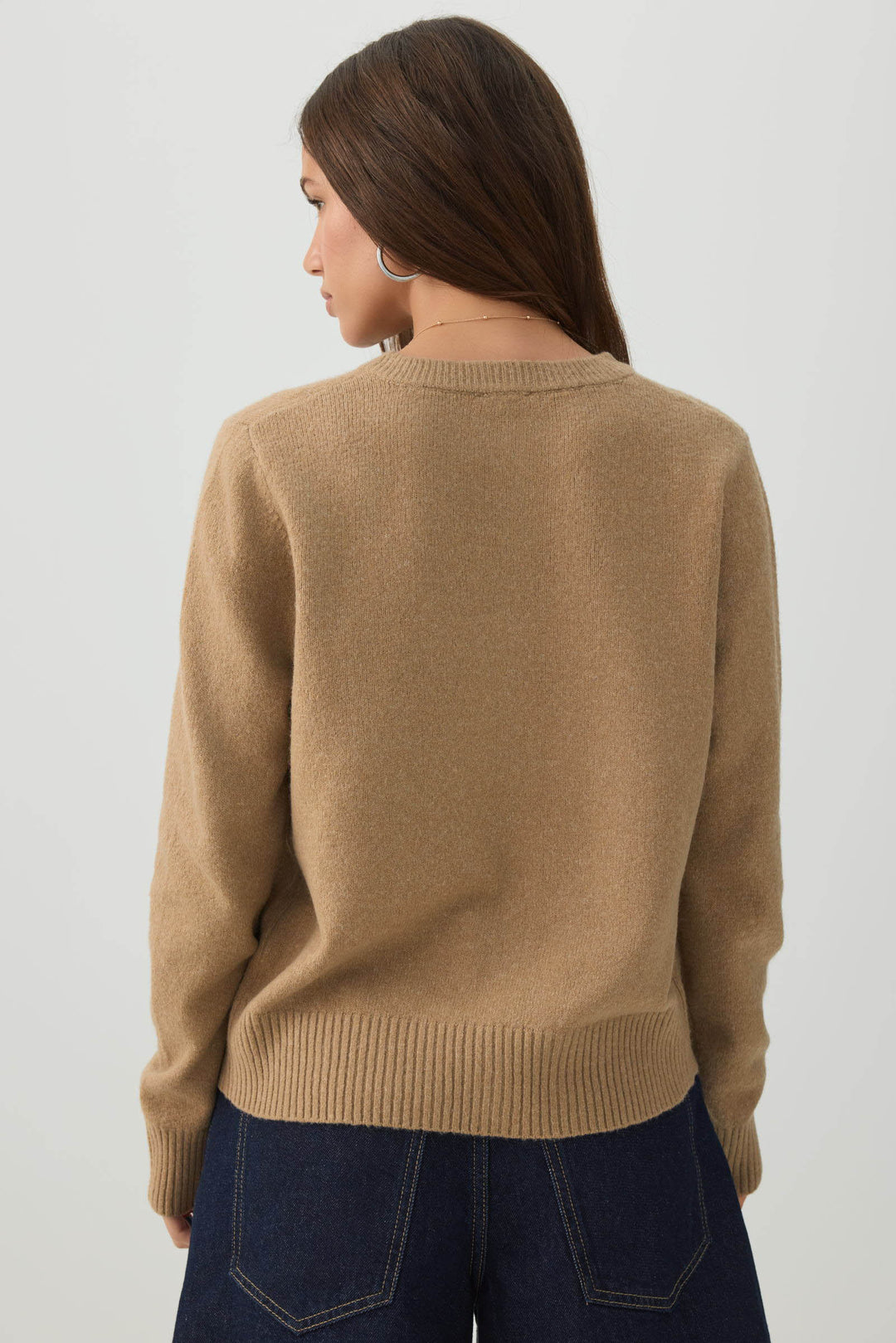 Button-Front Sweater Cardigan