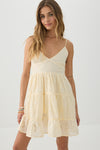 Eyelet Tiered Mini Dress